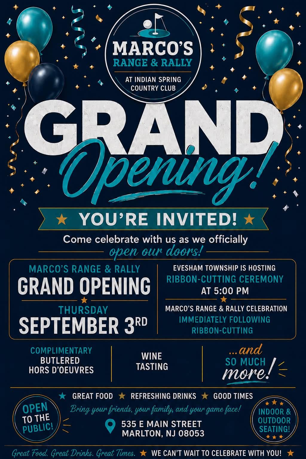 Driving Range Building Opening Flyer Web