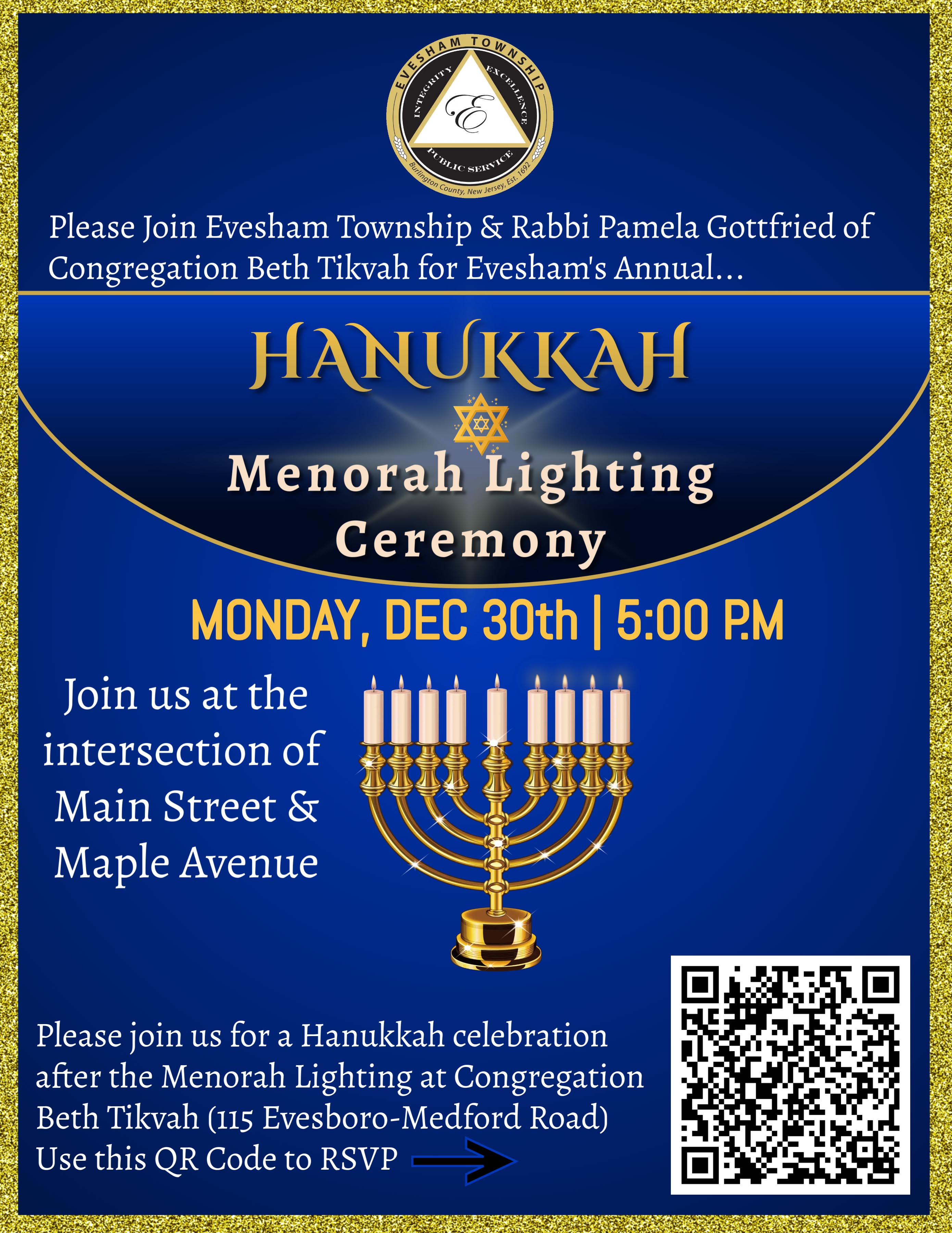 Evesham Township, New Jersey Evesham Township Menorah Lighting