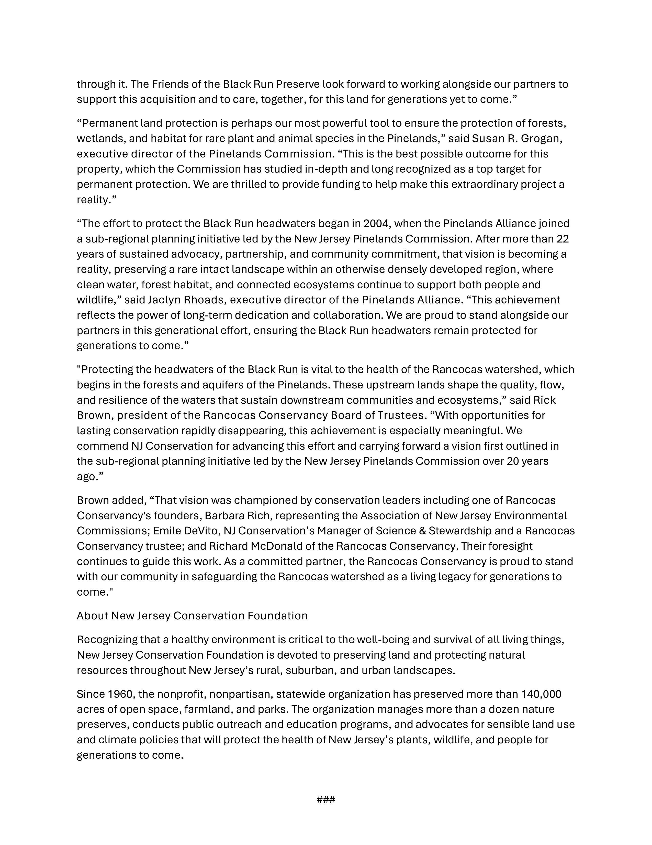 NJ Conservation Press Release 3