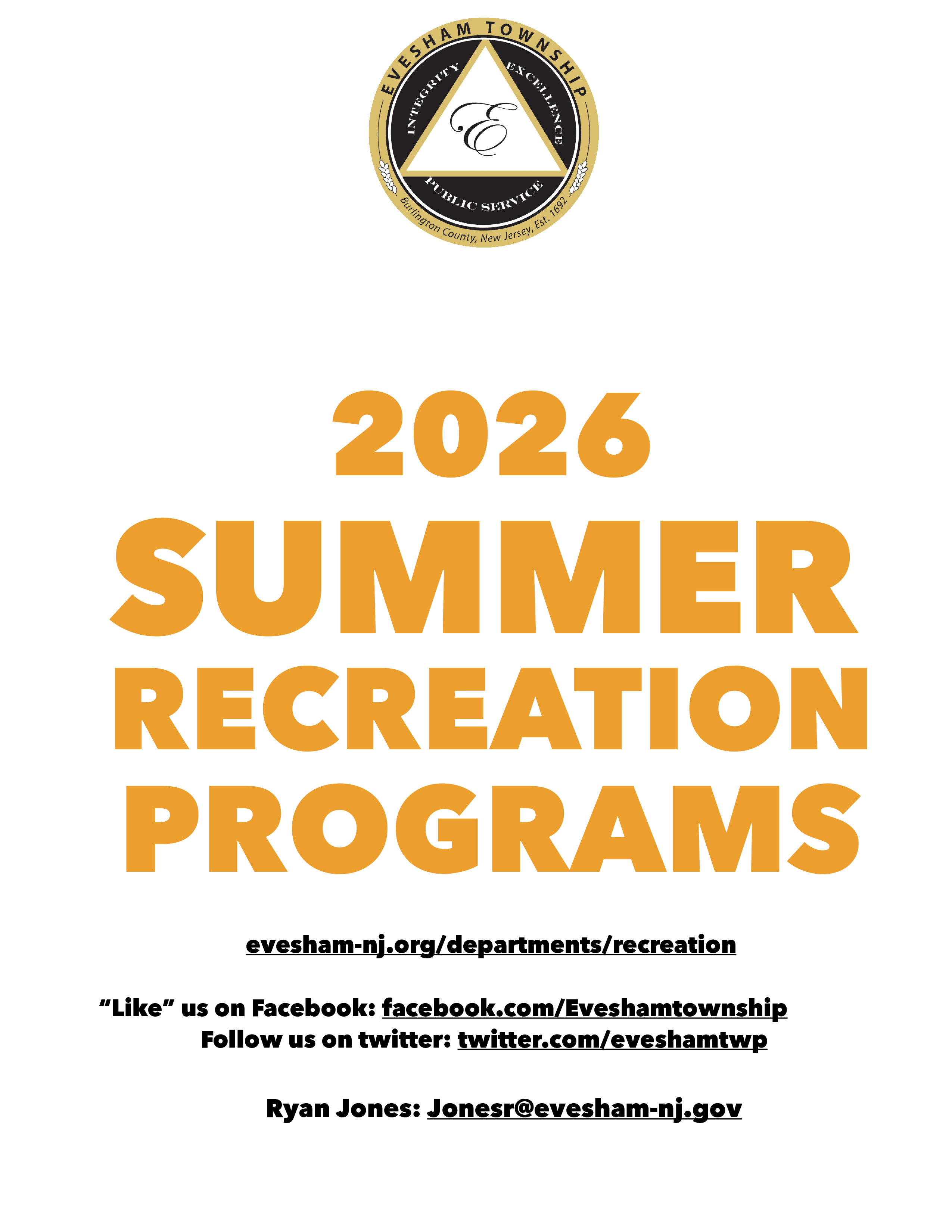 Summer 2026 Recreation Programs Brochure Web