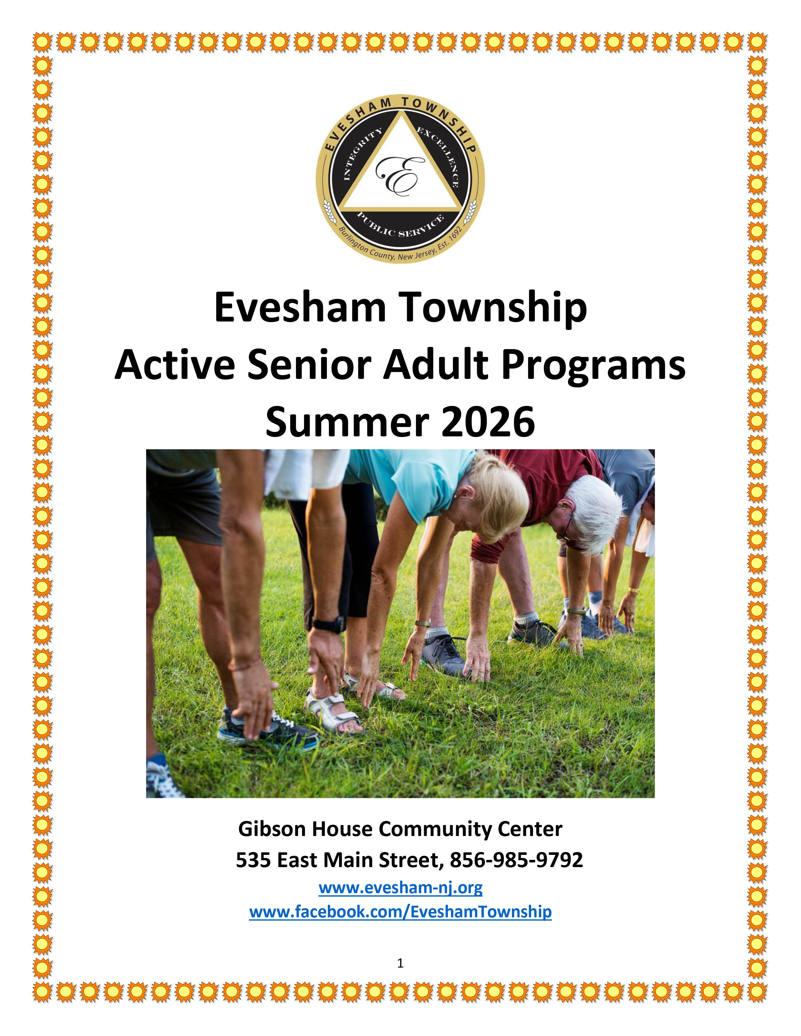 Summer 2026 Senior Recreation Programs Brochure Web